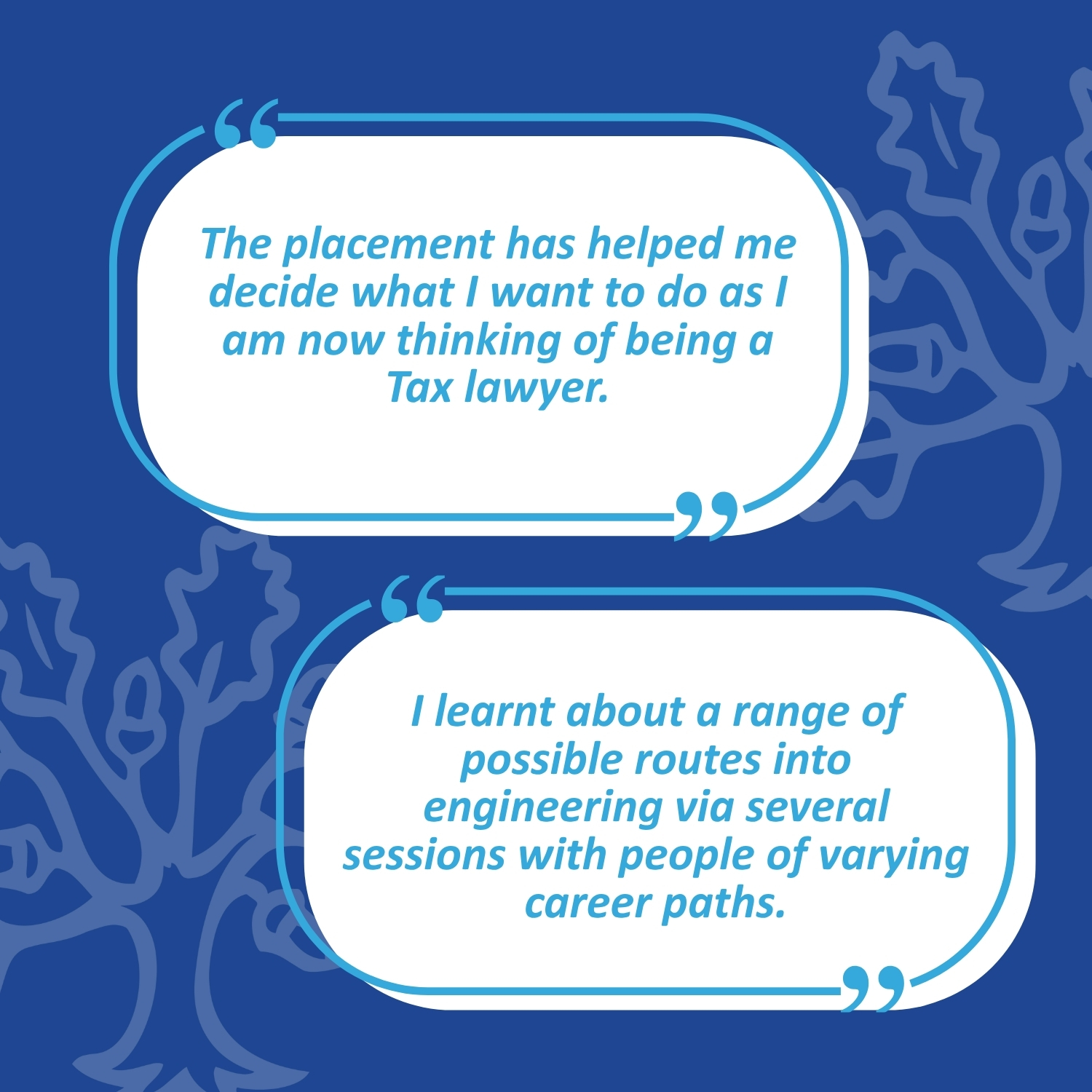 Student feedback about work experience