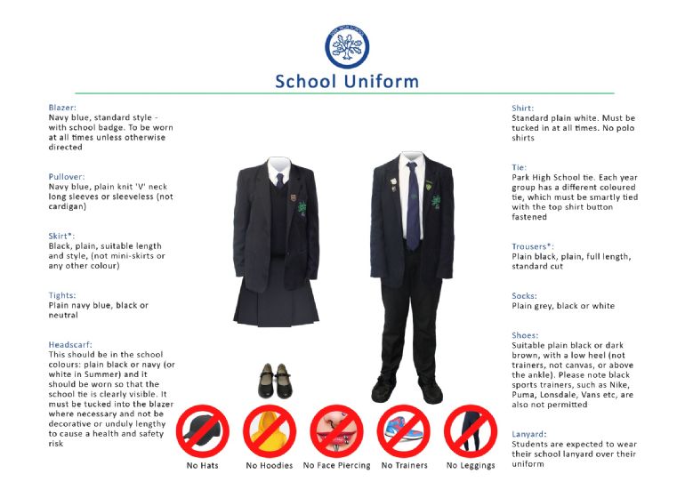 School uniform do's and don'ts poster