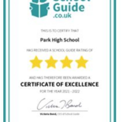 Park High awarded 4-star School Guide 2022 Certificate of Excellence